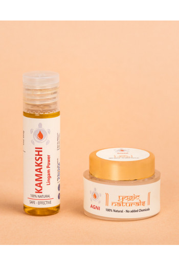 KAMAKSHI (14 ml) and AGNI (15 gm)- Helps amplify His and Her Sexual Pleasure (and health too)| External Use Serum & Gel